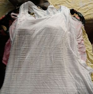 See-through white tank, racer back